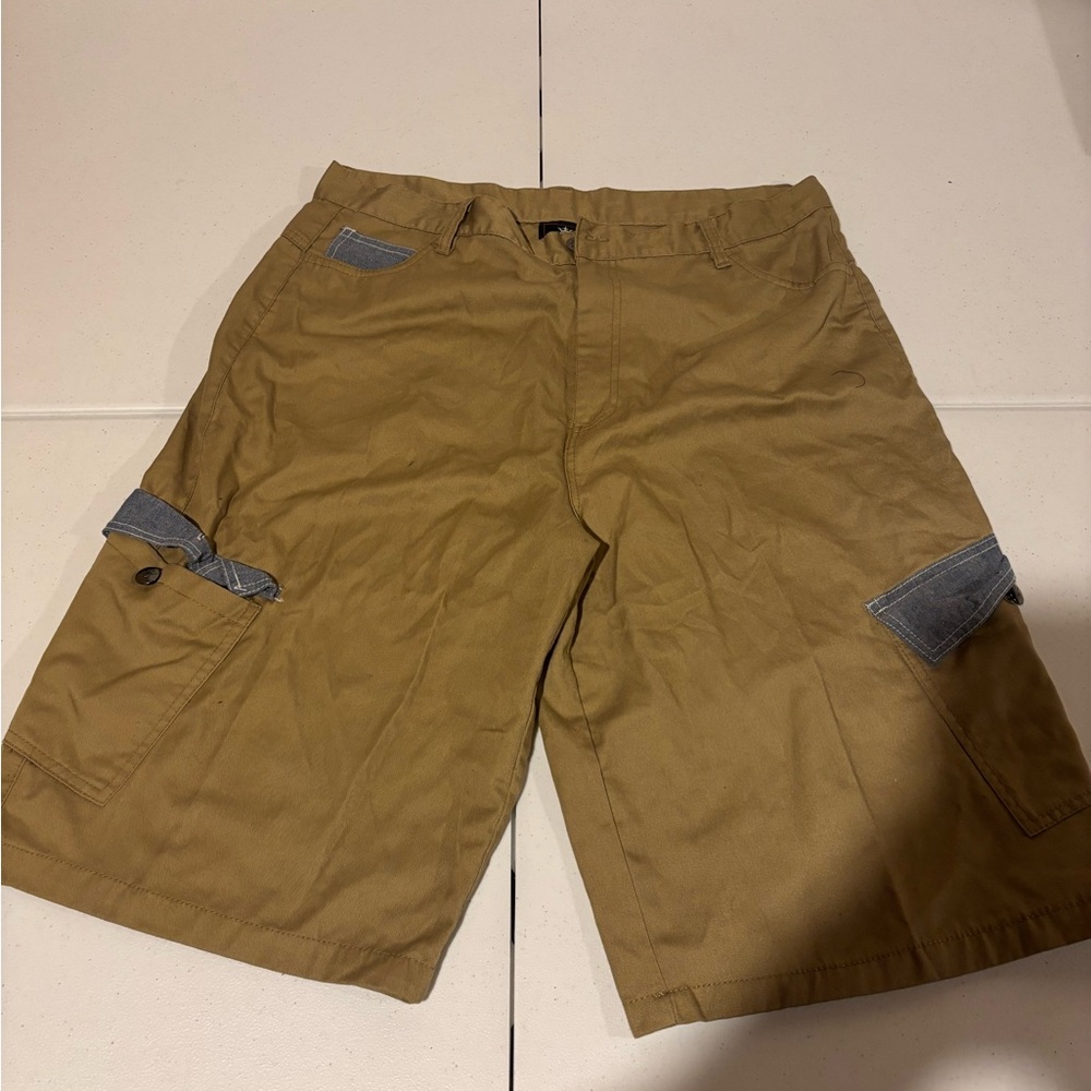 Red Ape Cargo Shorts Men’s Size 40 100% Cotton Brown Black